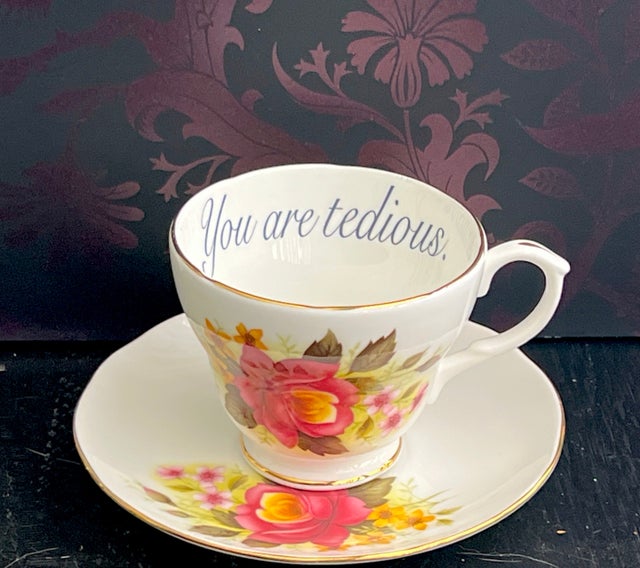 Miss Havisham's Curiosities Sells 'Insult Tea Cups' Perfect for